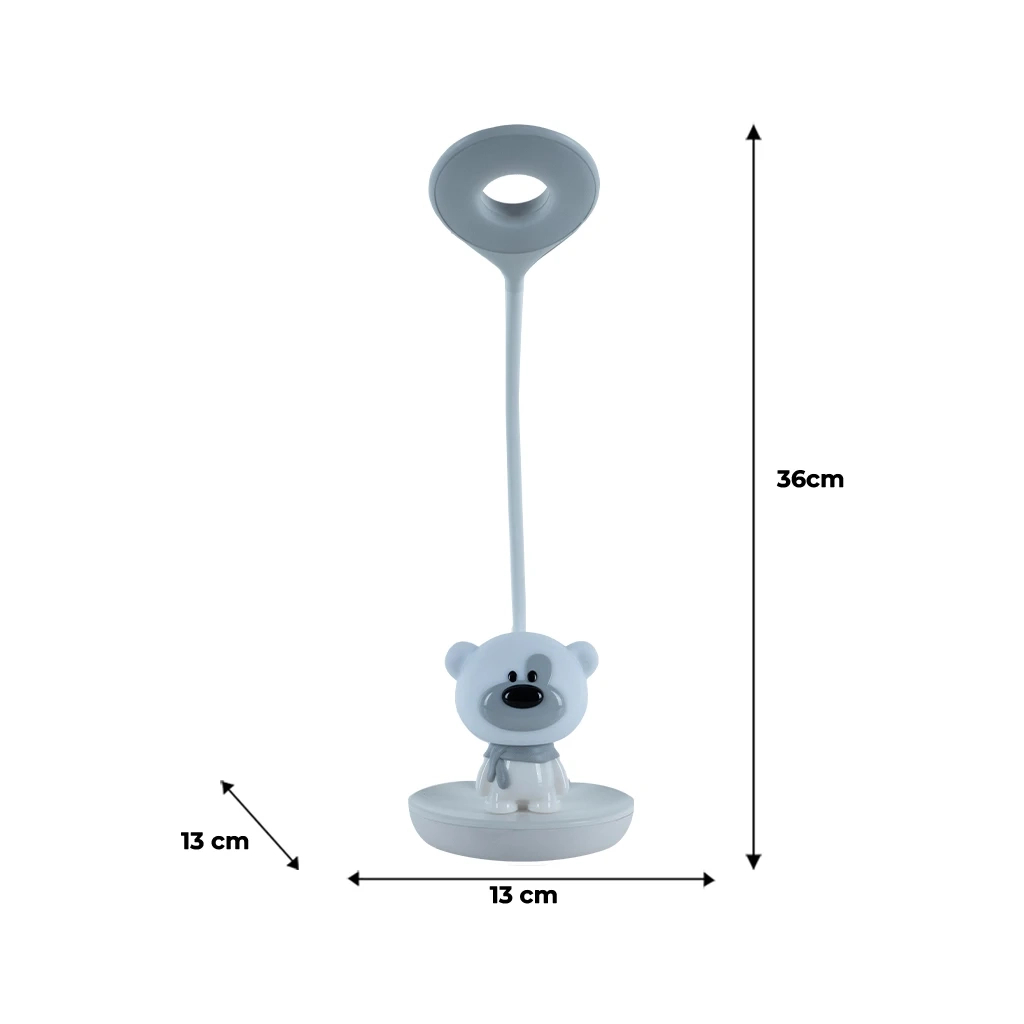 Настільна лампа Kite Bear LED з акумулятором, біла (K24-492-2-1) - фото 7 Настільна лампа Kite Bear LED з акумулятором, біла (K24-492-2-1) - фото 7