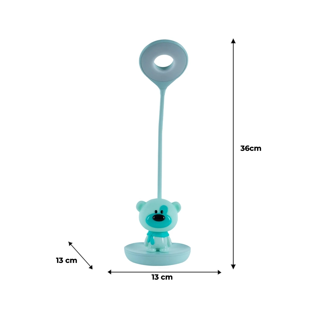 Настільна лампа Kite Bear LED з акумулятором, зелена (K24-492-2-4) - фото 7 Настільна лампа Kite Bear LED з акумулятором, зелена (K24-492-2-4) - фото 7