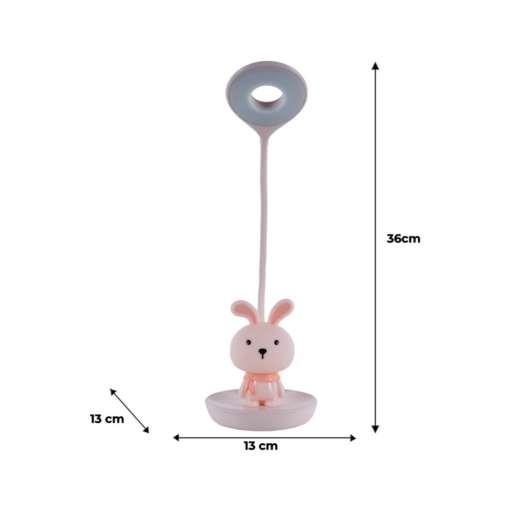 Настільна лампа Kite Bunny LED з акумулятором, рожева (K24-492-1-2) - фото 7 Настільна лампа Kite Bunny LED з акумулятором, рожева (K24-492-1-2) - фото 7