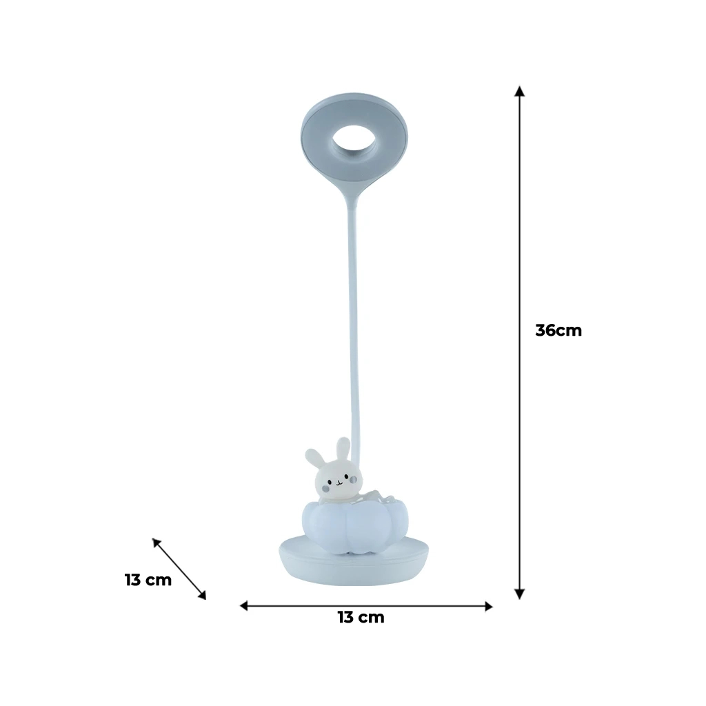 Настільна лампа Kite Cloudy Bunny LED з акумулятором , біла (K24-493-1-1) - фото 7 Настільна лампа Kite Cloudy Bunny LED з акумулятором , біла (K24-493-1-1) - фото 7