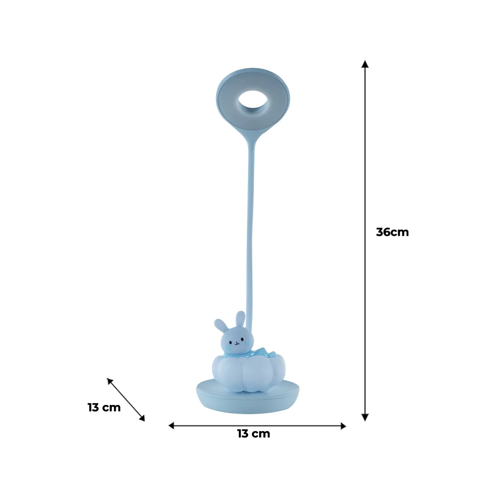 Настільна лампа Kite Cloudy Bunny LED з акумулятором, блакитна (K24-493-1-3) - фото 7 Настільна лампа Kite Cloudy Bunny LED з акумулятором, блакитна (K24-493-1-3) - фото 7