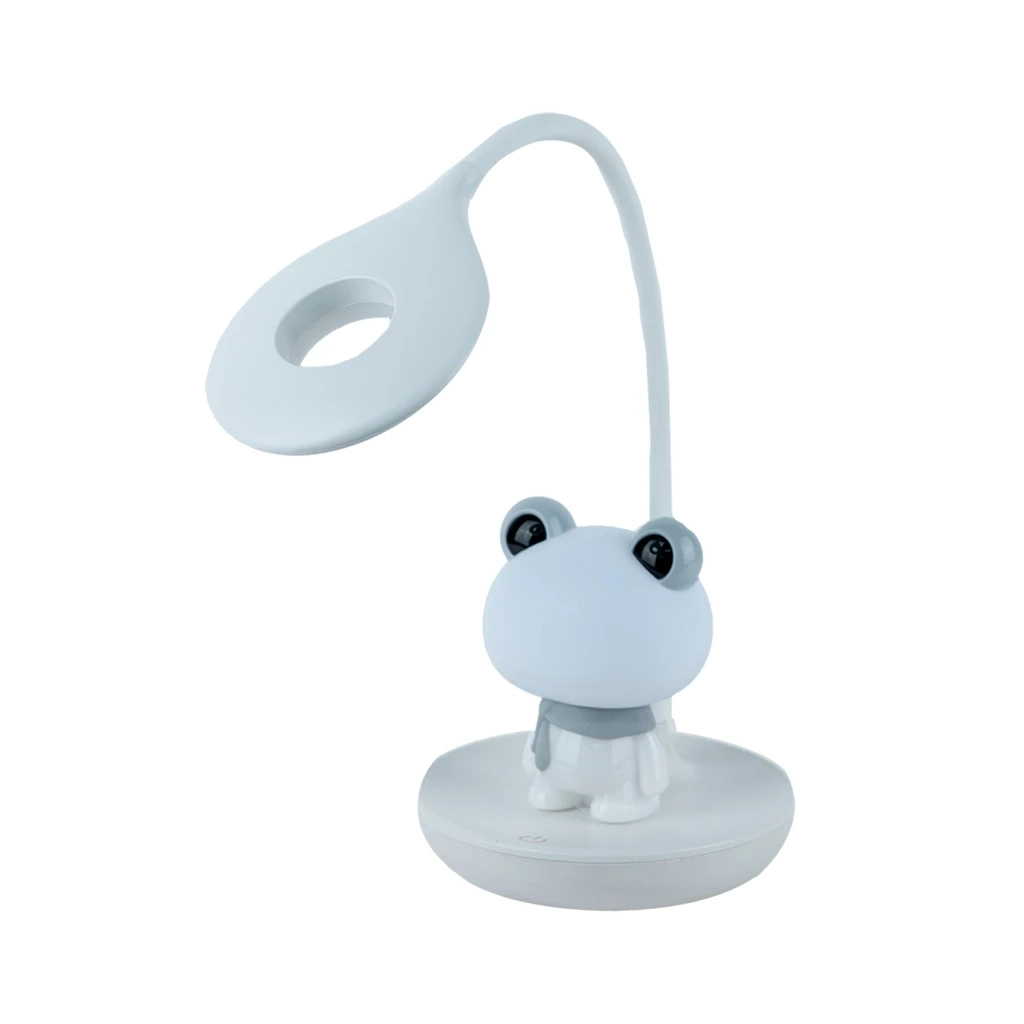 Настільна лампа Kite Froggy LED з акумулятором, біла (K24-492-3-1) Настільна лампа Kite Froggy LED з акумулятором, біла (K24-492-3-1)