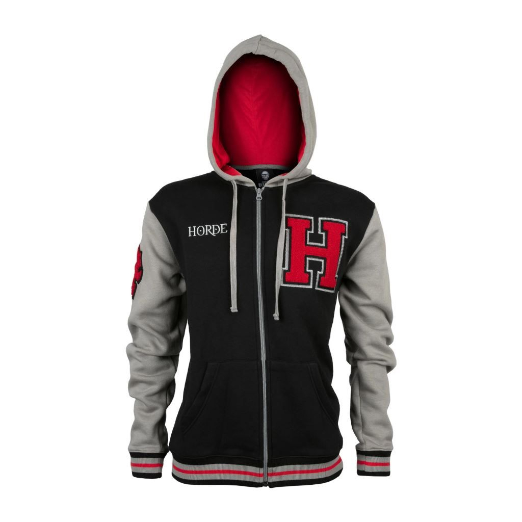 Кофта Jinx World of Warcraft Horde Varsity Hoodie Black/Cool Grey/Red L (JINX-10491 BLL) - фото 1