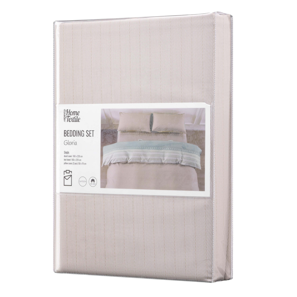 Постільна білизна Ardesto Gloria сатин смужки, коричневий полуториний євро 160х220 (ART1622RB) Постільна білизна Ardesto Gloria сатин смужки, коричневий полуториний євро 160х220 (ART1622RB)