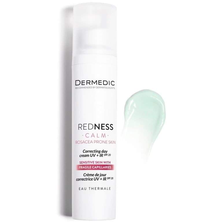 Крем для обличчя Dermedic Redness Calm Correcting Day Cream UV+IR SPF 20 Коригувальний Денний 40 мл (5901643176549) - фото 2