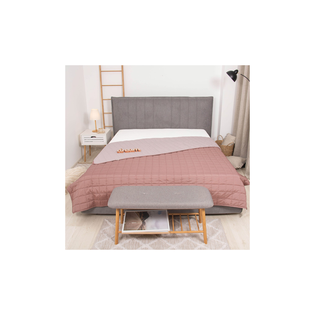 Покривало Viluta стьобане двустороннє Дует Рожевий кварц 140х210 (duet_rkvarc_210x140) - фото 1 Покривало Viluta стьобане двустороннє Дует Рожевий кварц 140х210 (duet_rkvarc_210x140) - фото 1