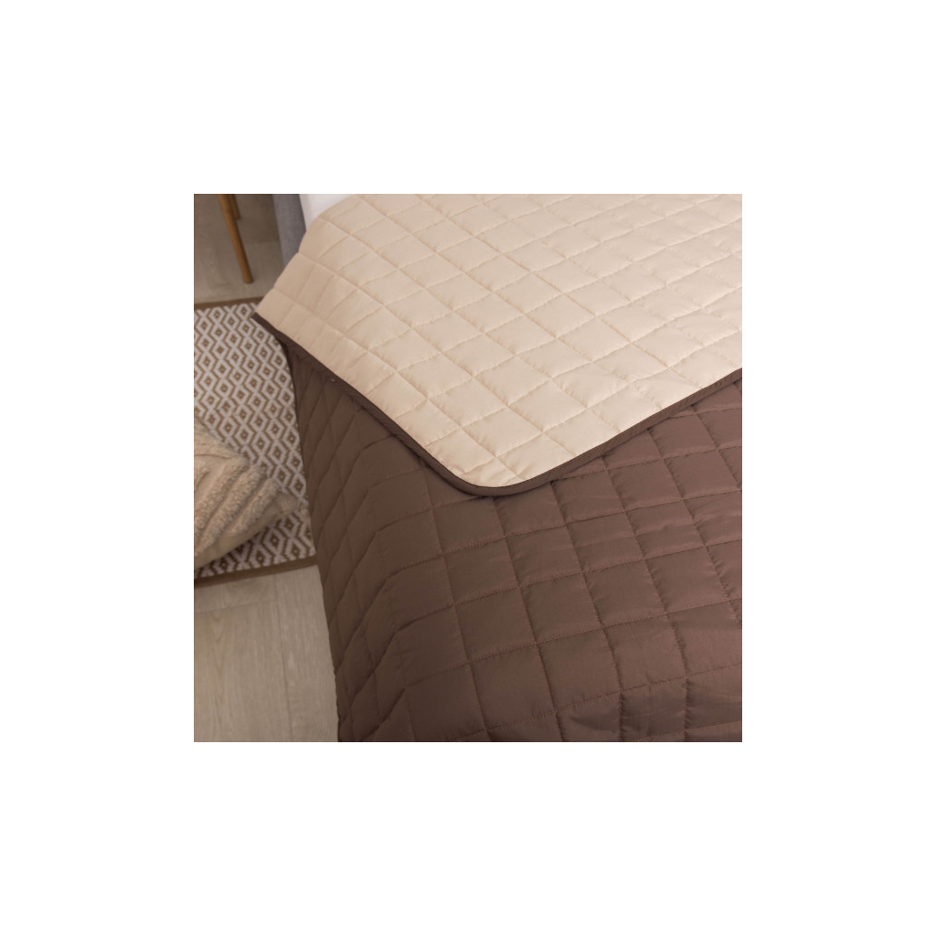 Покривало Viluta стьобане двустороннє Дует Шоколадно-ванільний 210х240 (duet_shokvanil_210x240) - фото 8 Покривало Viluta стьобане двустороннє Дует Шоколадно-ванільний 210х240 (duet_shokvanil_210x240) - фото 8