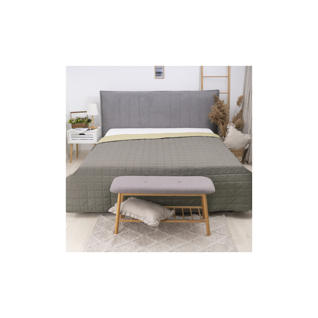 Покривало Viluta стьобане двустороннє Дует Хакі 210х240 (duet_xaki_210x240) - фото 1