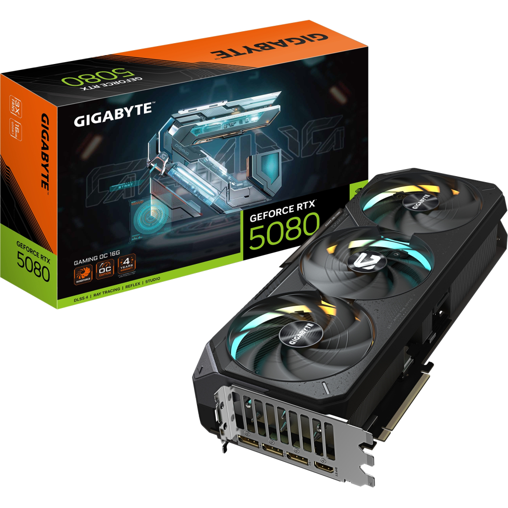 Відеокарта GIGABYTE GeForce RTX5080 16GB GAMING OC (GV-N5080GAMING OC-16GD) - фото 10 Відеокарта GIGABYTE GeForce RTX5080 16GB GAMING OC (GV-N5080GAMING OC-16GD) - фото 10