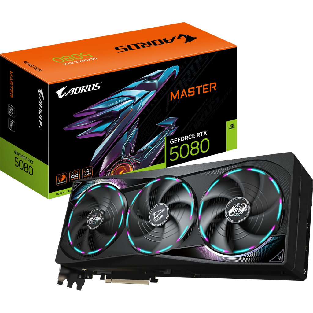 Відеокарта GIGABYTE GeForce RTX5080 16GB MASTER (GV-N5080AORUS M-16GD) - фото 10 Відеокарта GIGABYTE GeForce RTX5080 16GB MASTER (GV-N5080AORUS M-16GD) - фото 10