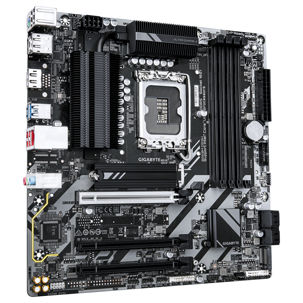 Материнська плата GIGABYTE B860M DS3H - фото 2 Материнська плата GIGABYTE B860M DS3H - фото 2