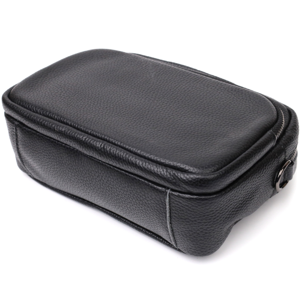 Сумка Vintage Компактна жіноча крос-боді з натуральної шкіри Чорна (22294) - фото 5 Сумка Vintage Компактна жіноча крос-боді з натуральної шкіри Чорна (22294) - фото 5