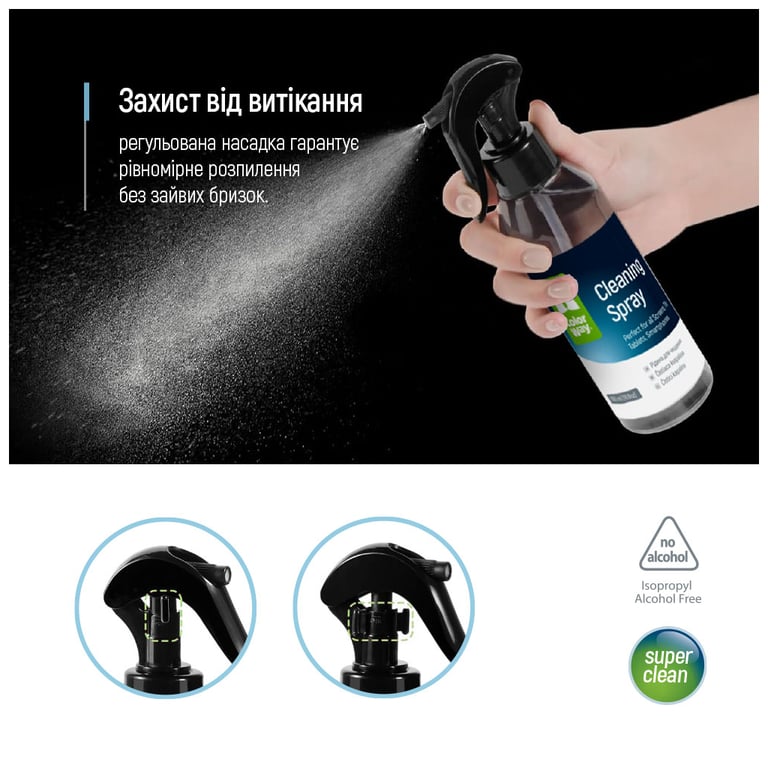 Спрей для очищення ColorWay Cleaning Kit, Large, OLED/LED/LCD/TFT, 550ml, microfibre*2 (CW-5500) - фото 11
