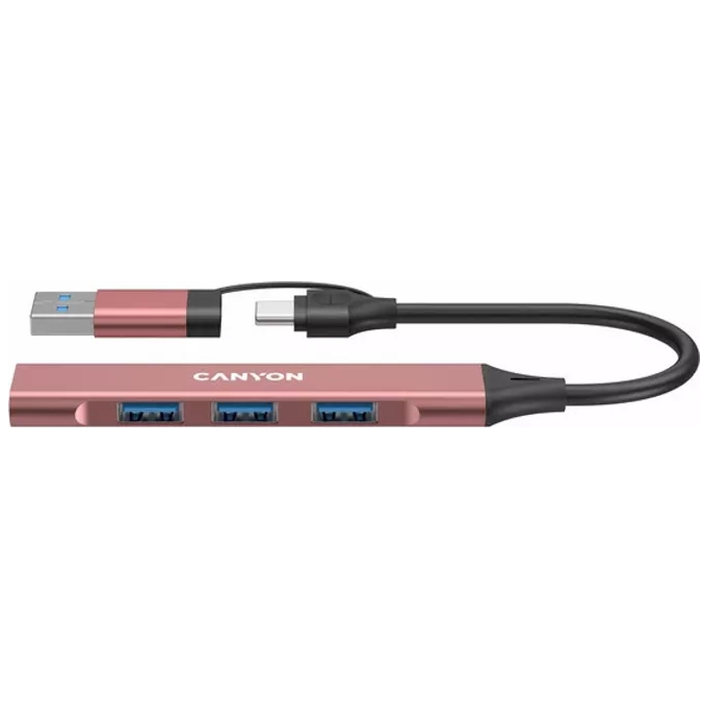 Концентратор Canyon hub DS-02 4in1 USB-A/C Pink (CNS-TDS02P) Концентратор Canyon hub DS-02 4in1 USB-A/C Pink (CNS-TDS02P)