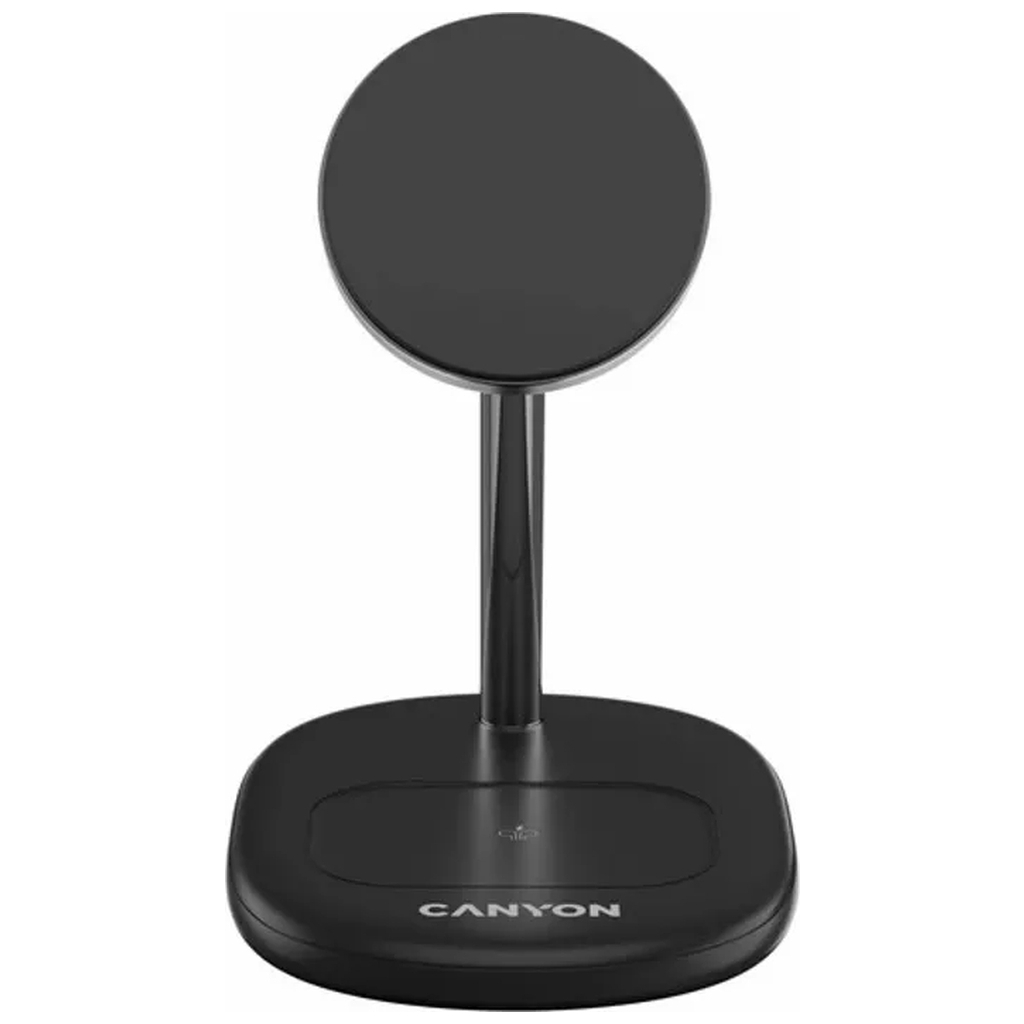 Зарядний пристрій Canyon wireless charger WCS-205 15W Qi2 2in1 Black (CNS-WCS205B) - фото 2 Зарядний пристрій Canyon wireless charger WCS-205 15W Qi2 2in1 Black (CNS-WCS205B) - фото 2