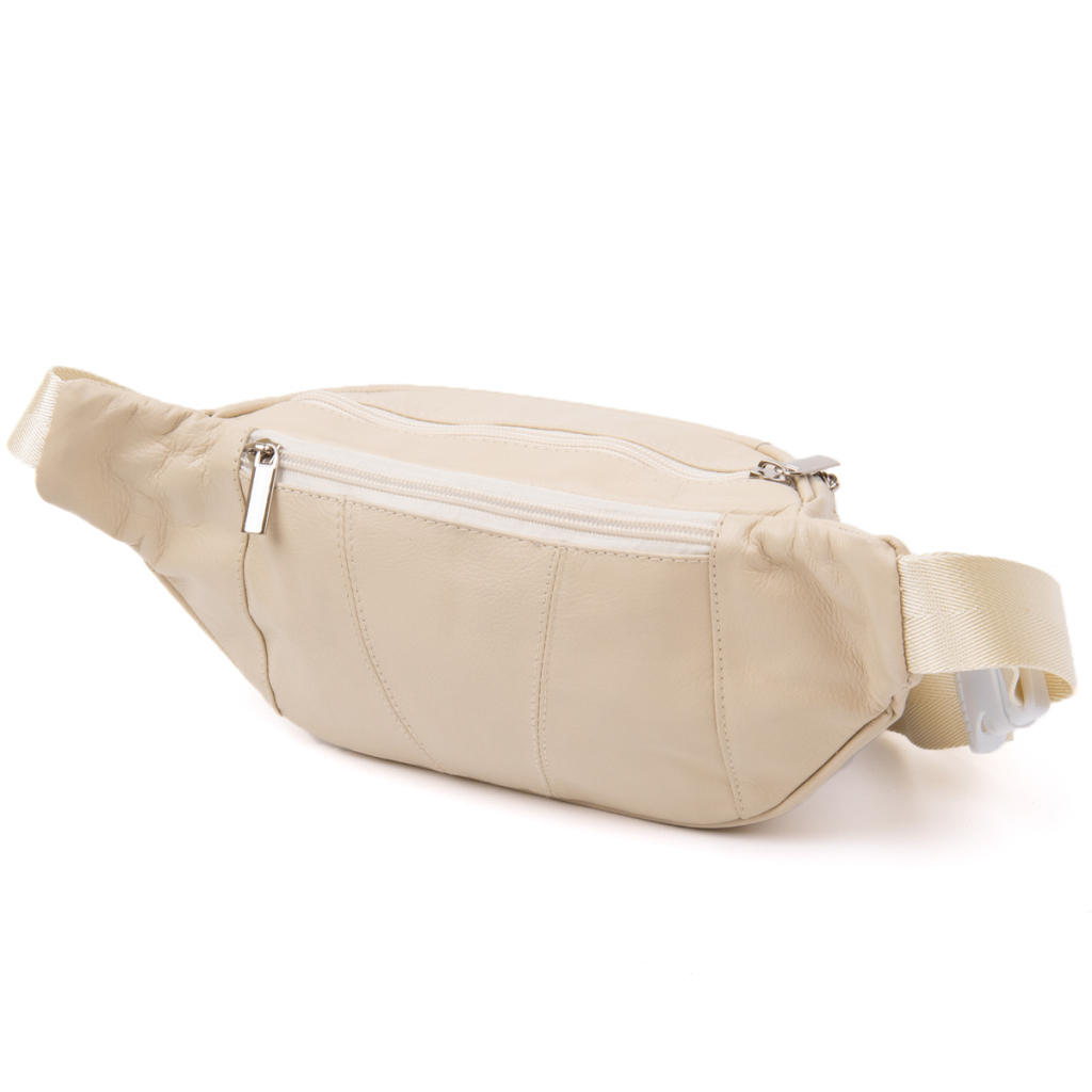 Сумка Vintage Бананка поясна унісекс Біла (20440) - фото 2 Сумка Vintage Бананка поясна унісекс Біла (20440) - фото 2