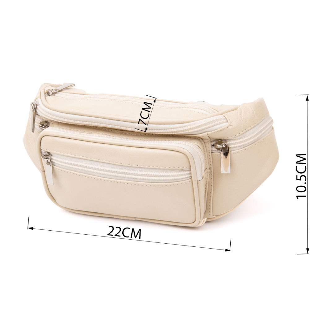 Сумка Vintage Бананка поясна унісекс Біла (20440) - фото 4 Сумка Vintage Бананка поясна унісекс Біла (20440) - фото 4