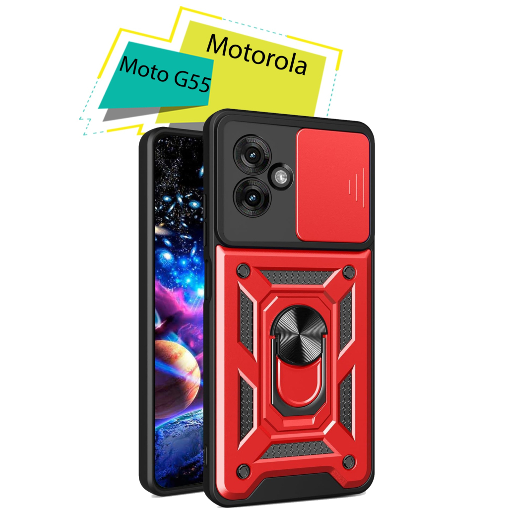 Чохол до мобільного телефона BeCover Military Motorola Moto G55 Red (713059) - фото 1