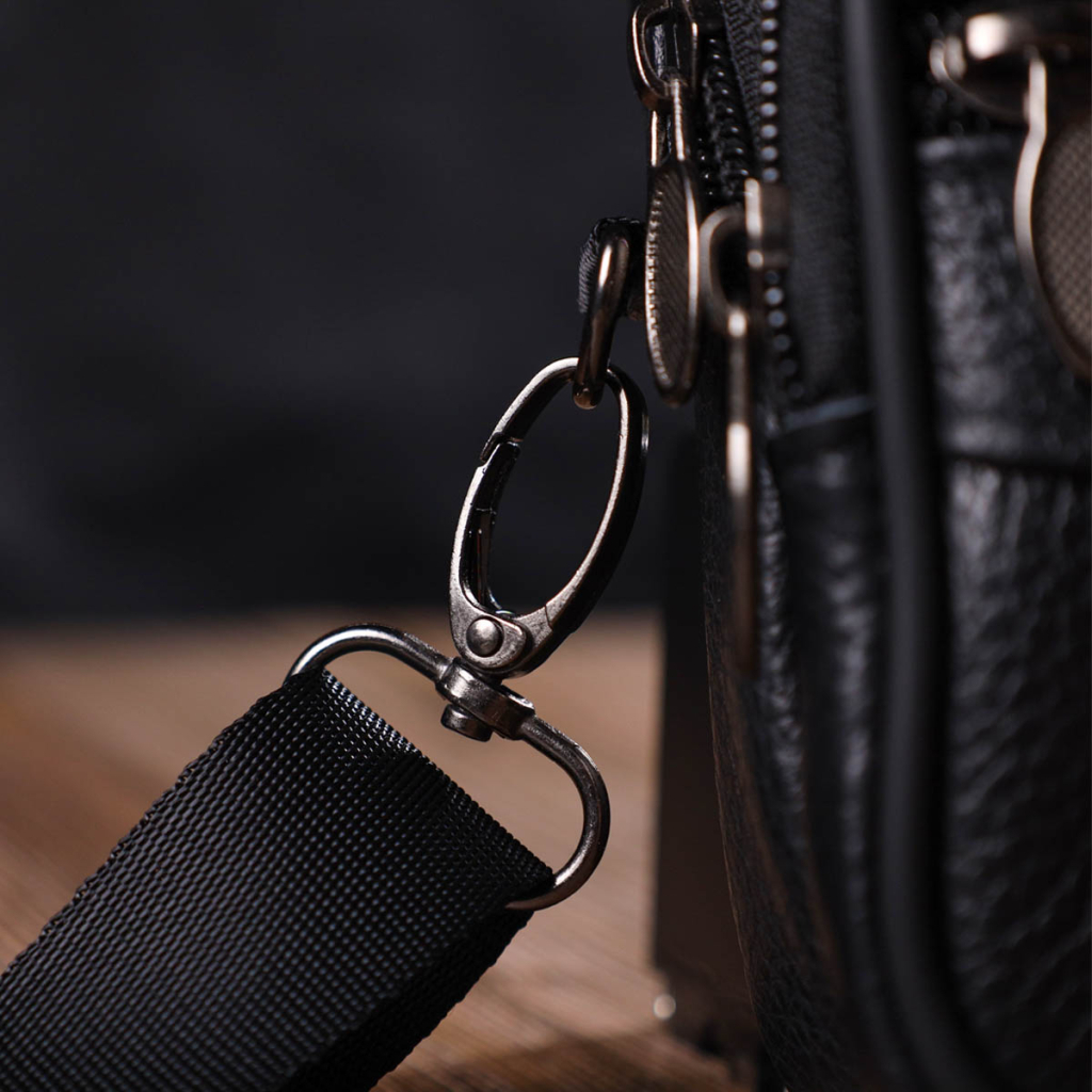 Сумка Vintage Горизонтальна поясна з натуральної шкіри Чорна (21485) - фото 11 Сумка Vintage Горизонтальна поясна з натуральної шкіри Чорна (21485) - фото 11