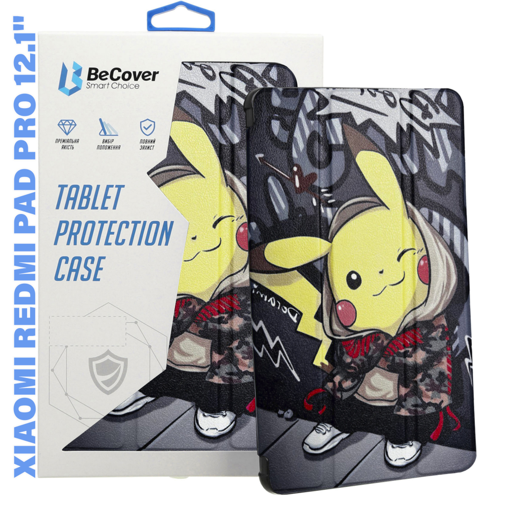 Чохол до планшета BeCover Smart Case Xiaomi Redmi Pad Pro 12.1%27%27%27%27 Pikachu (713009) Чохол до планшета BeCover Smart Case Xiaomi Redmi Pad Pro 12.1%27%27%27%27 Pikachu (713009)