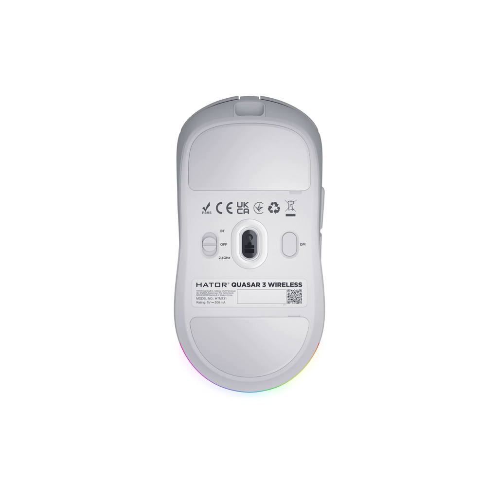 Мишка Hator Quasar 3 Wireless White (HTM731) - фото 6 Мишка Hator Quasar 3 Wireless White (HTM731) - фото 6
