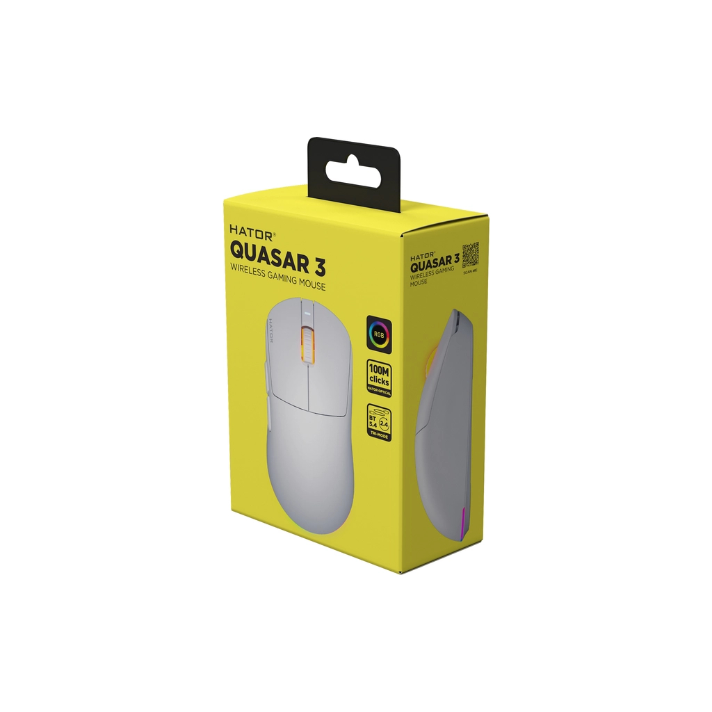 Мишка Hator Quasar 3 Wireless White (HTM731) - фото 7 Мишка Hator Quasar 3 Wireless White (HTM731) - фото 7