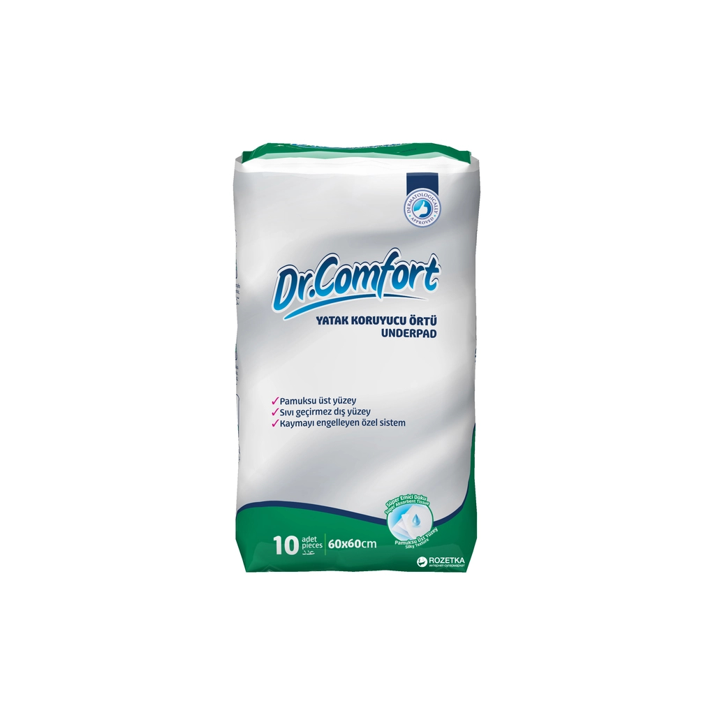 Пелюшки для малюків Dr.Comfort 60х60 см 10 шт (8680131202973) - фото 1