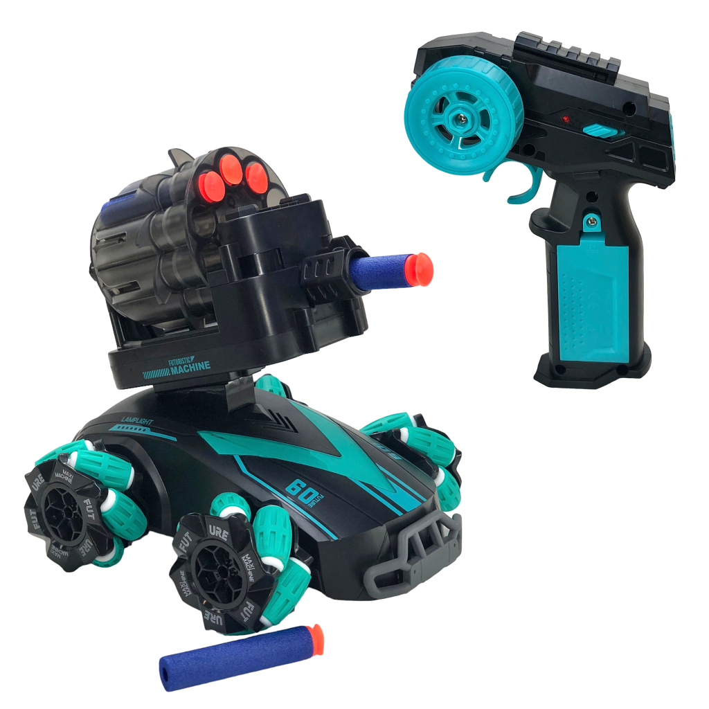 Радіокерована іграшка UFT Дрифтова машинка Танк-всюдихід Стріляє м%27якими дротиками з підсвічуванням (UFTGC3)