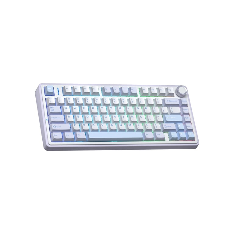 Клавіатура Aula F75 Gasket Greywood V3 switch Hot-Swap PBT Wireless/Bluetooth/USB Blue (6948391208633) - фото 2