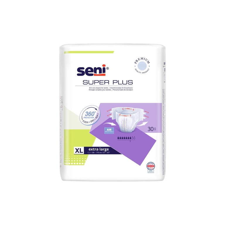 Підгузки для дорослих Seni Super Plus Extra Large 130-170см 30 шт (5900516803629)
