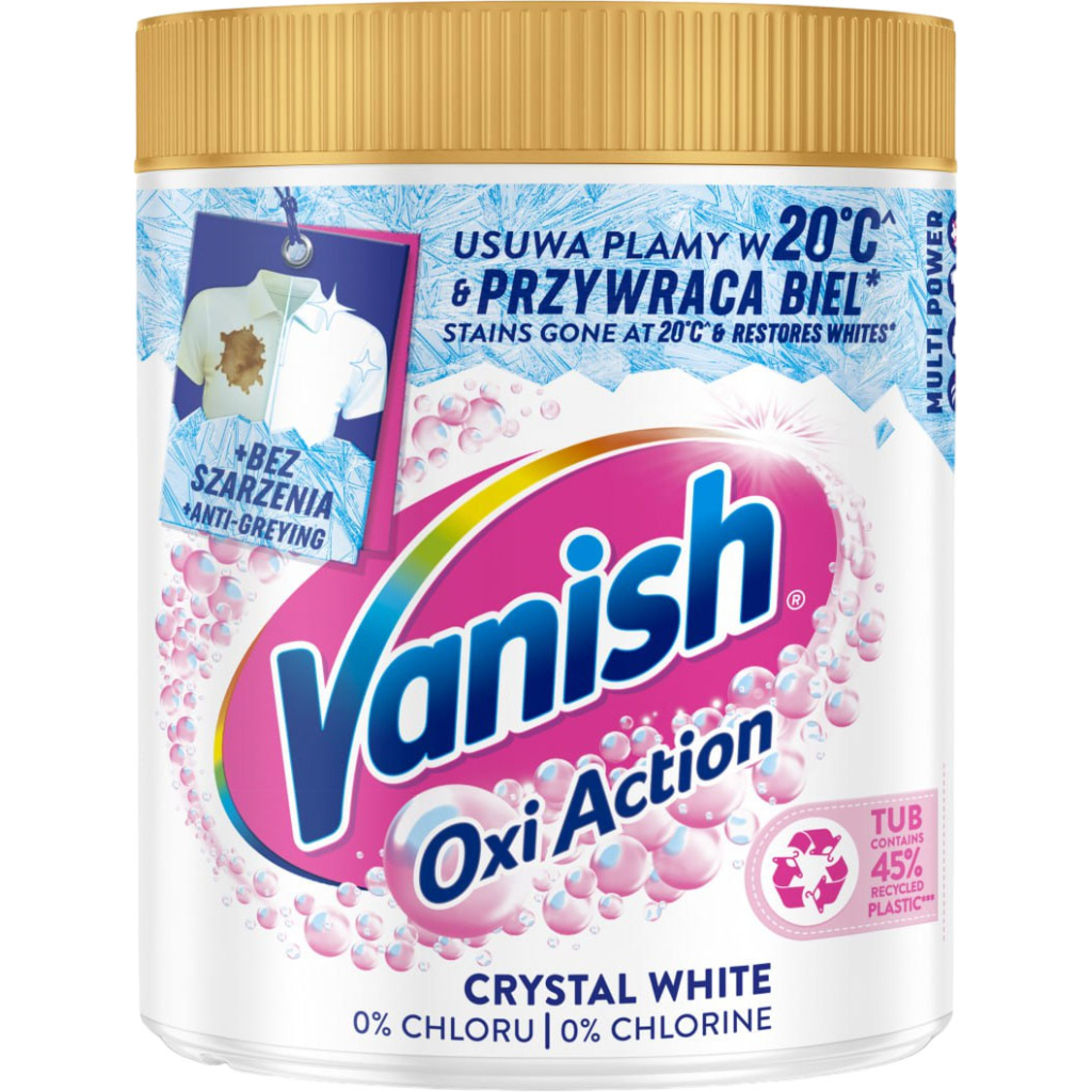 Засіб для видалення плям Vanish Oxi Action Кришталева білизна 970 г (5908252015979) - фото 1