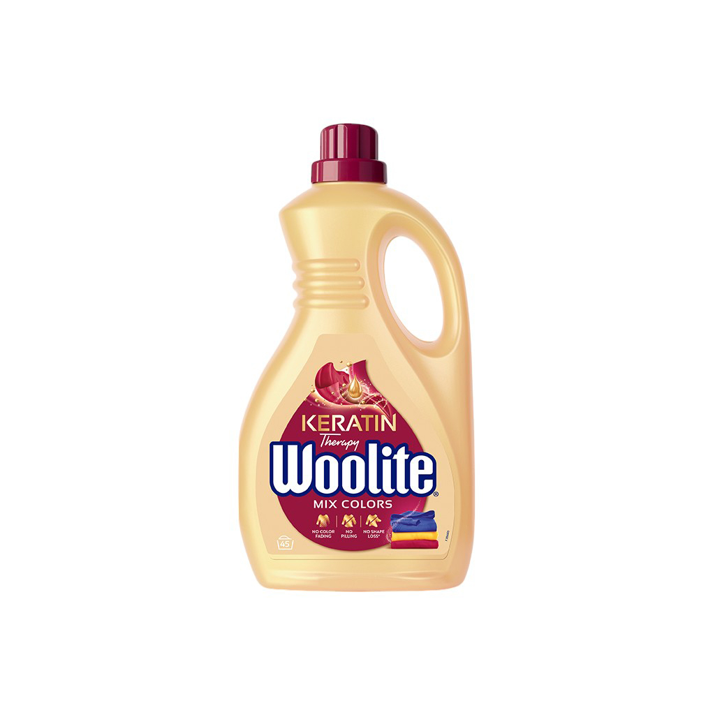 Гель для прання Woolite Для кольорових тканин З кератином 2.7 л (5900627090475) - фото 1