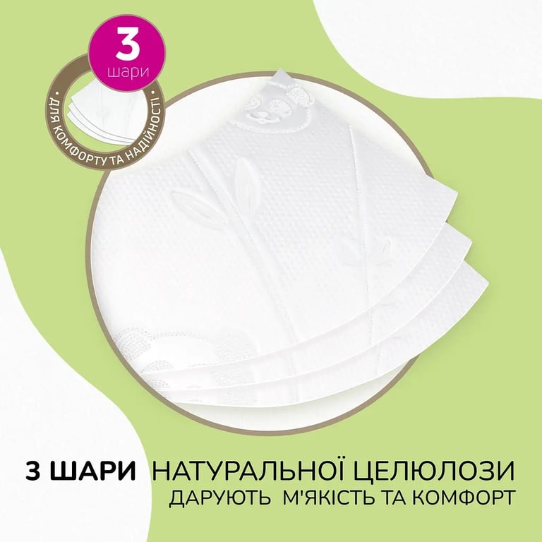 Туалетний папір Сніжна Панда Premium Classic Plus 3 шари 4 рулони (4820183972828) - фото 2