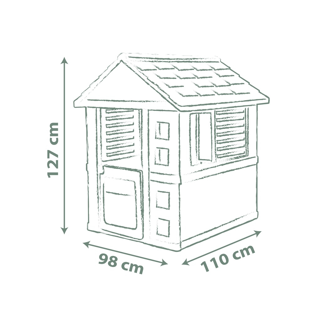 Ігровий будиночок Smoby Life Райдужний зі ставнями, 110х98х127 см (7600810737) - фото 2 Ігровий будиночок Smoby Life Райдужний зі ставнями, 110х98х127 см (7600810737) - фото 2