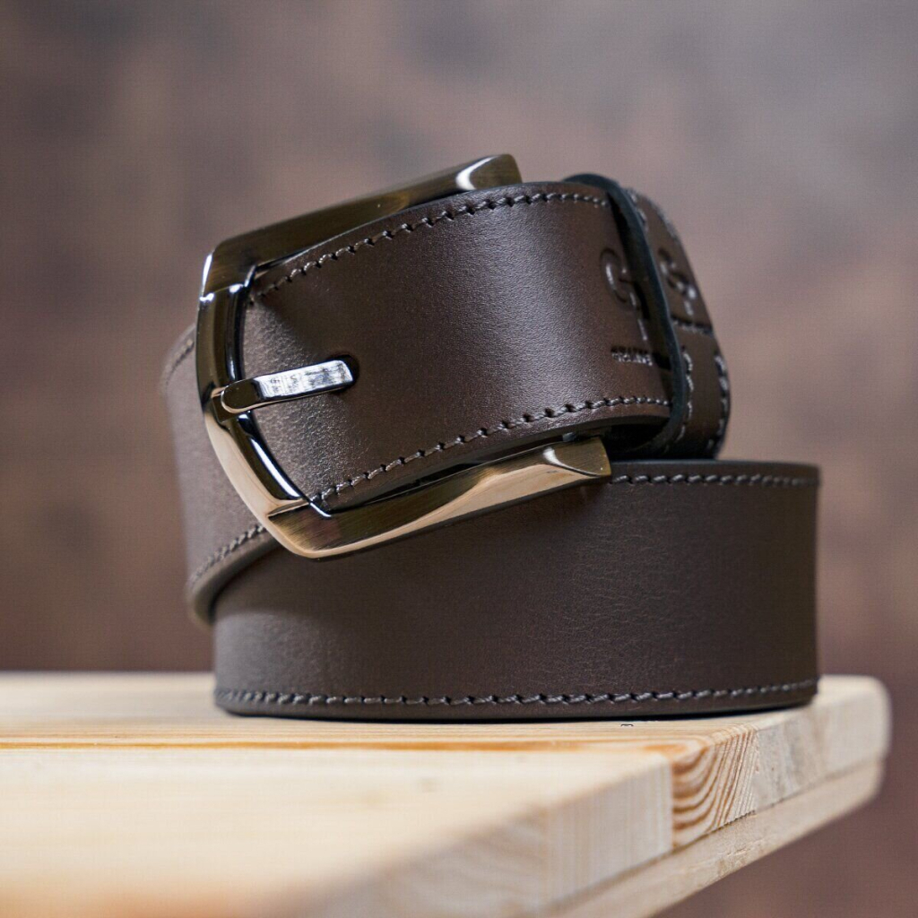 Ремінь Grande Pelle Джинсовий Коричневий (11158) - фото 5 Ремінь Grande Pelle Джинсовий Коричневий (11158) - фото 5