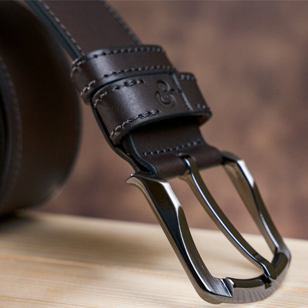 Ремінь Grande Pelle Джинсовий Коричневий (11158) - фото 7 Ремінь Grande Pelle Джинсовий Коричневий (11158) - фото 7