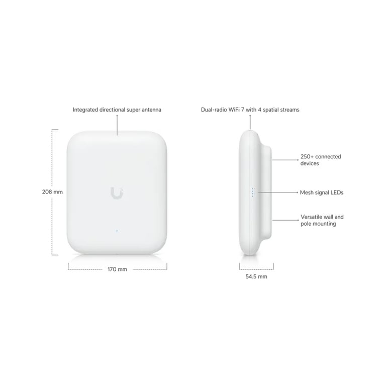 Точка доступу Wi-Fi Ubiquiti UniFi 7 Outdoor (U7-Outdoor) - фото 4