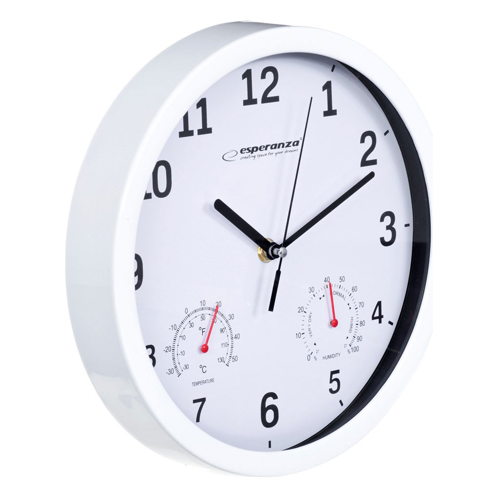 Настінний годинник Esperanza Wall Clock Lyon 25см White (EHC016W) - фото 2 Настінний годинник Esperanza Wall Clock Lyon 25см White (EHC016W) - фото 2