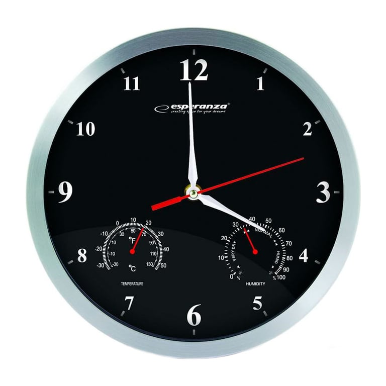 Настінний годинник Esperanza Wall Clock Washington 30 см Black (EHC008K) - фото 1