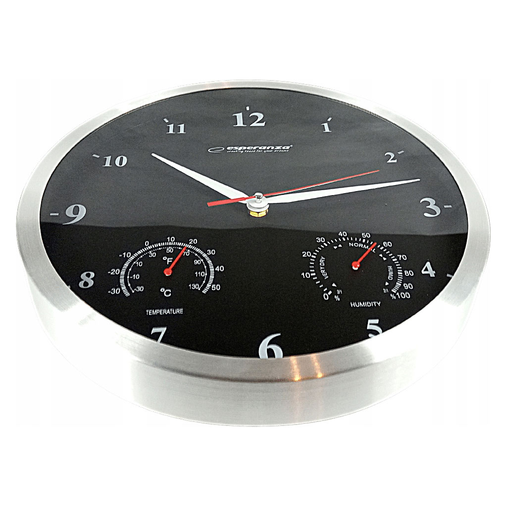 Настінний годинник Esperanza Wall Clock Washington 30 см Black (EHC008K) - фото 3 Настінний годинник Esperanza Wall Clock Washington 30 см Black (EHC008K) - фото 3