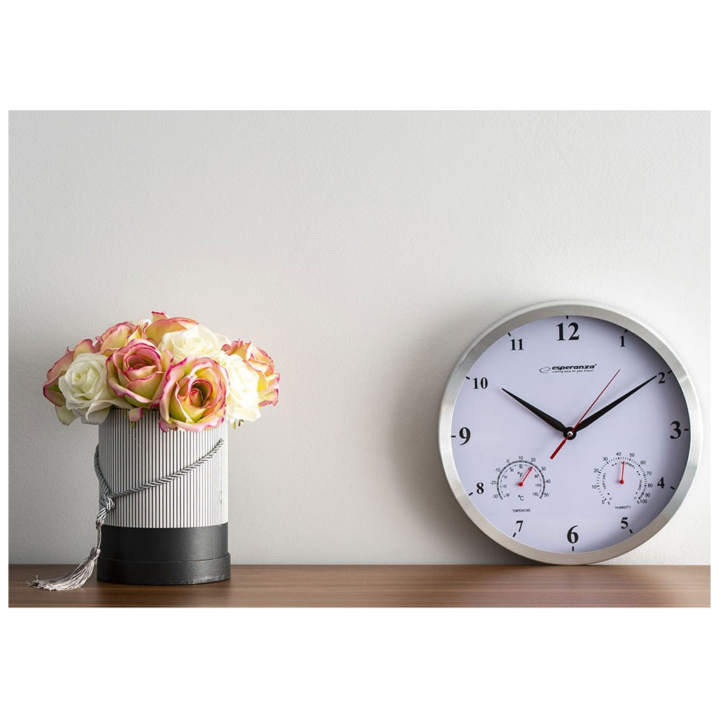 Настінний годинник Esperanza Wall Clock Washington 30 см White (EHC008W) - фото 5 Настінний годинник Esperanza Wall Clock Washington 30 см White (EHC008W) - фото 5