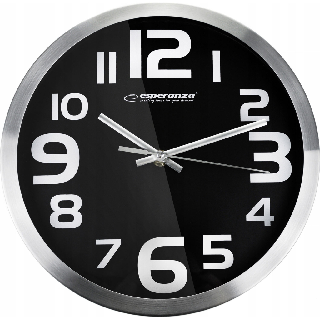 Настінний годинник Esperanza Wall Clock Zurich Black 25 см (EHC013K) - фото 1