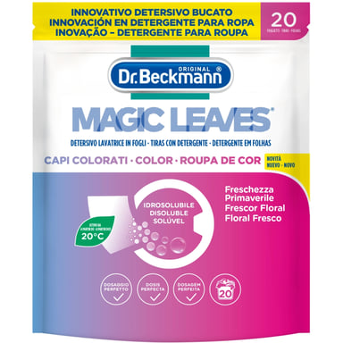 Серветки для прання Dr. Beckmann Magic Leaves Для кольорових тканин 20 шт. (4008455584614) - фото 1