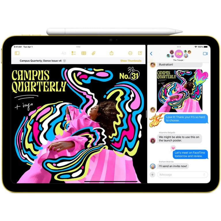 Планшет Apple iPad 11" 2025 Wi-Fi 128GB Pink (MD4E4TY/A) - фото 4