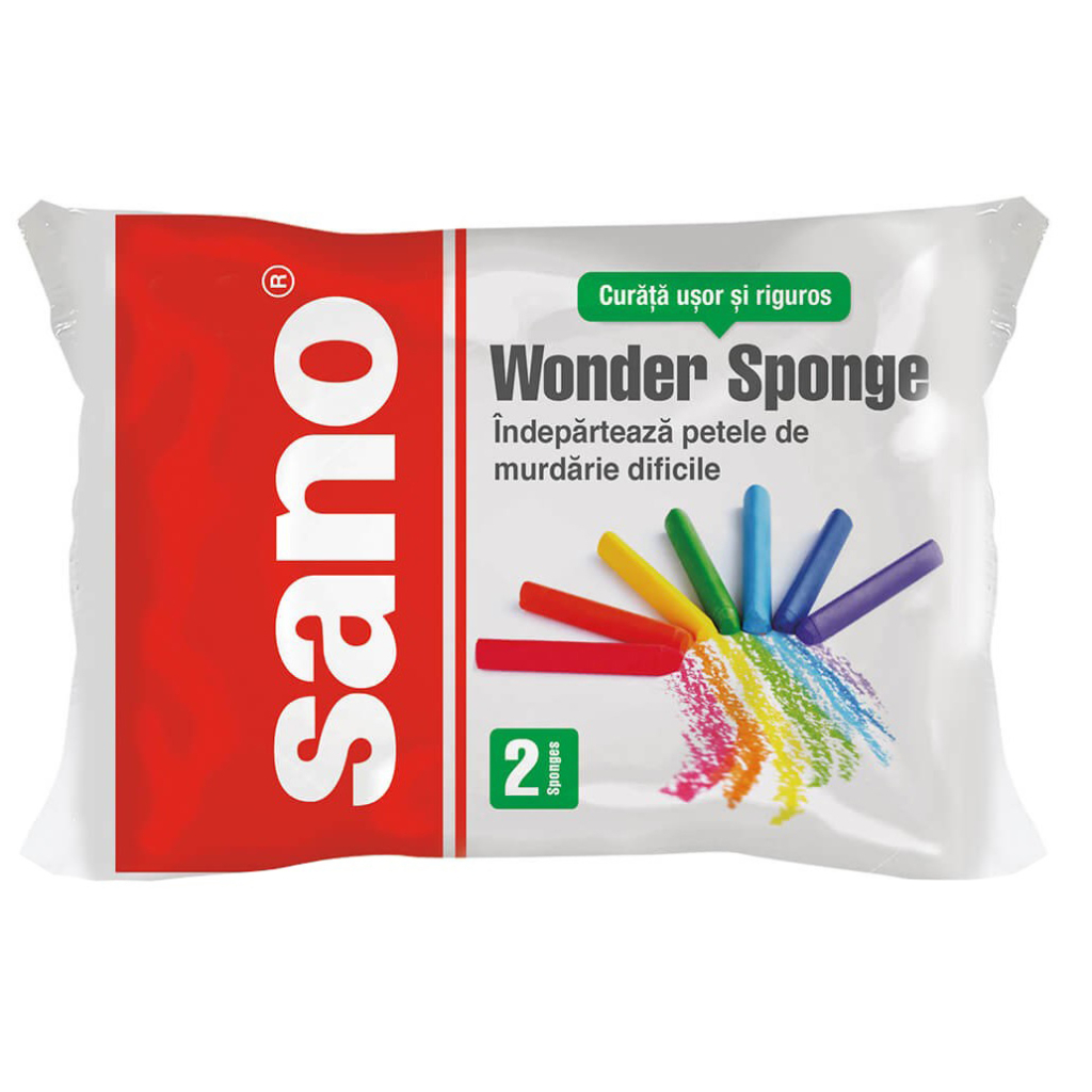 Губка для прибирання Sano Багатофункціональні 2 шт. (7290102991570) Губка для прибирання Sano Багатофункціональні 2 шт. (7290102991570)