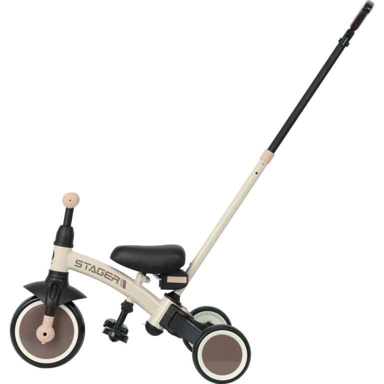 Дитячий велосипед QPlay Stager 3 в 1 з ручкою, біговел, Beige-Brown (T80STAGERBeigeBrown) - фото 8