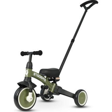 Дитячий велосипед QPlay Stager 3 в 1 з ручкою, біговел, Dark Green (T80STAGERDarkGreen) - фото 1