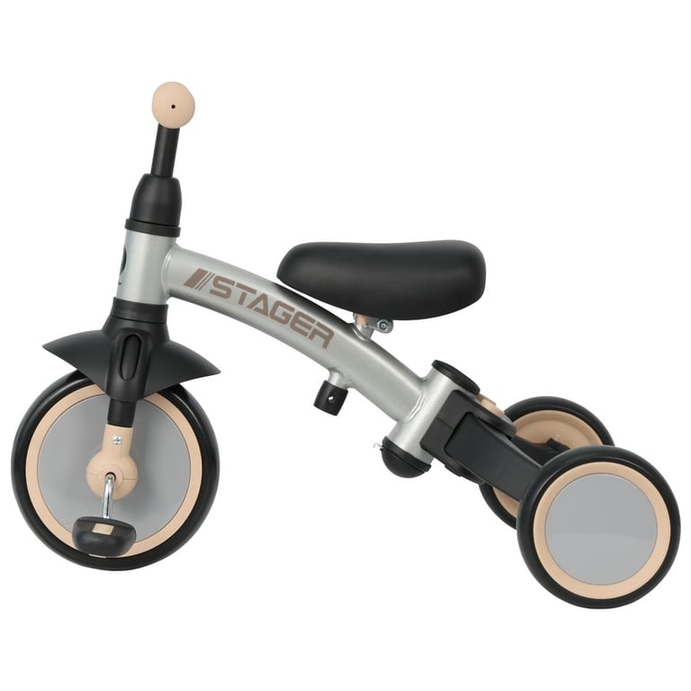 Дитячий велосипед QPlay Stager 3 в 1 з ручкою, біговел, Silver (T80STAGERSilver) - фото 2
