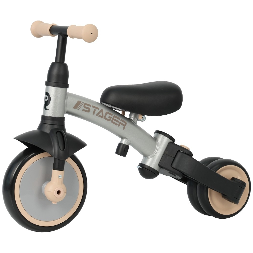 Дитячий велосипед QPlay Stager 3 в 1 з ручкою, біговел, Silver (T80STAGERSilver) - фото 3 Дитячий велосипед QPlay Stager 3 в 1 з ручкою, біговел, Silver (T80STAGERSilver) - фото 3