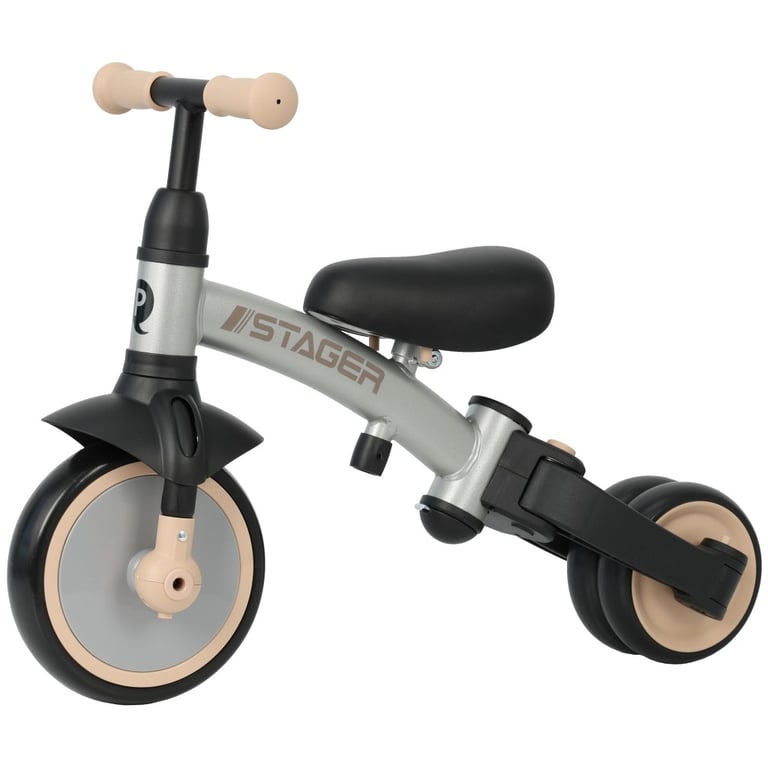 Дитячий велосипед QPlay Stager 3 в 1 з ручкою, біговел, Silver (T80STAGERSilver) - фото 3